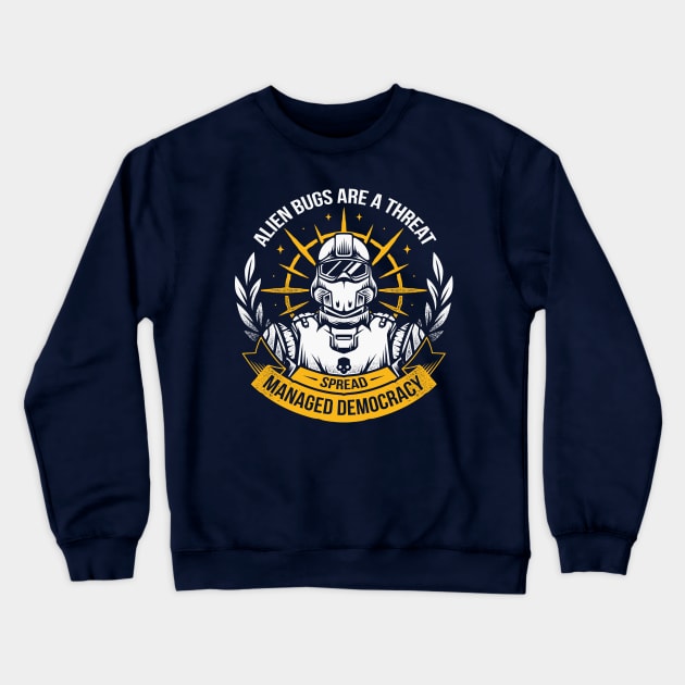 Spread Democracy Crewneck Sweatshirt by Alundrart